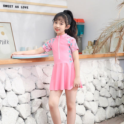 👗【100-160cm】Dwuczęściowy strój kąpielowy dla dziewczynek, szybkoschnący i przewiewny, idealny na lato