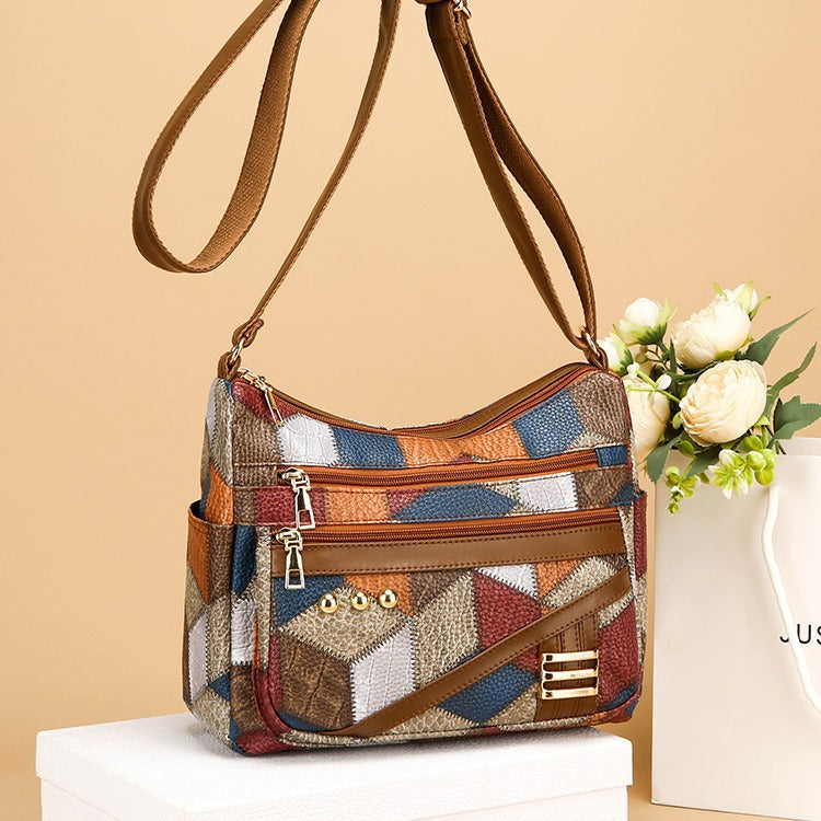 🔥Hit Sprzedaży 【Rabat 50%】👜 Nowa, modna torba na ramię z miękkiej skóry PU w dopasowanym kolorze