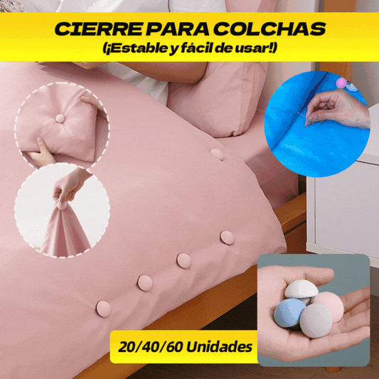 ✨【40 piezas】Cierre de edredón: ¡estable y fácil de usar! 📍Universal para edredones gruesos y finos.