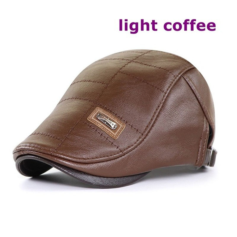 🧢🔥Hit Sprzedaży 【Rabat 50%】Nowy, wysokiej jakości, skórzany beret w klasycznym stylu retro