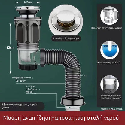 2 zestawy za 119 zł 📢📢 Rabat 50%!! ⏰🔥🛠️ Teleskopowa, bezzapachowa rura odpływowa 🚿💨🧰