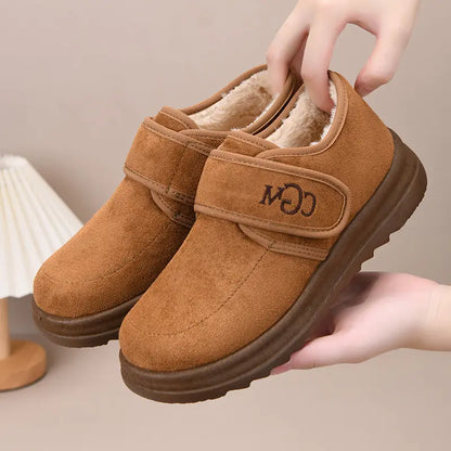 【36-41】Modne, zimowe, krótkie buty w nowym stylu dla kobiet z pluszowymi śniegowcami