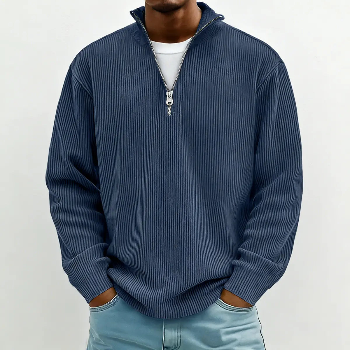 🔥【S-5XL】Nuevo polo de cuello alto sencillo de color liso para hombre, colección 2026