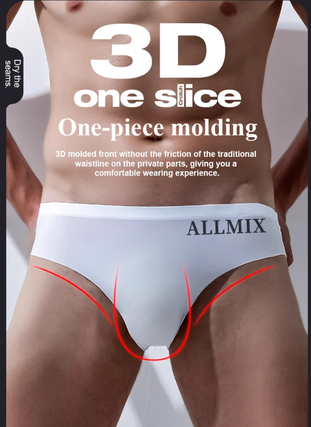 【Paquete de 5】 【M-2XL】Nuevos calzoncillos de seda helada sin costuras de tiro bajo para hombre-【50-90kg】