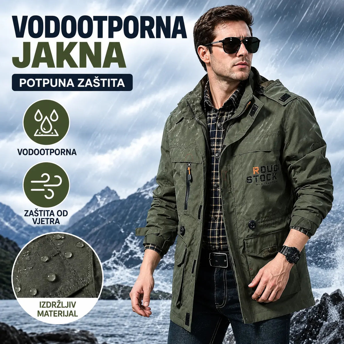 🔥【M-5XL】Muška vodootporna i vjetrootporna jakna, jesen 2026.