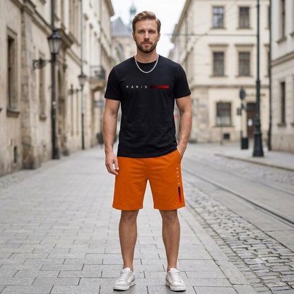 ✨【S-3XL】Muški ljetni sportski set od 2 dijela - udobna majica kratkih rukava i kratke hlače za svakodnevno i nošenje kod kuće