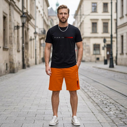 ✨【S-3XL】Muški ljetni sportski set od 2 dijela - udobna majica kratkih rukava i kratke hlače za svakodnevno i nošenje kod kuće