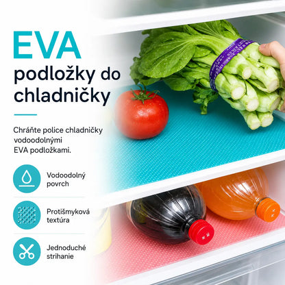 8 kusov🧊🛡️ Vodoodolné podložky do chladničky — Protišmykové, ľahko umývateľné a bezpečné pre potraviny — Udržia police čisté a svieže ✨