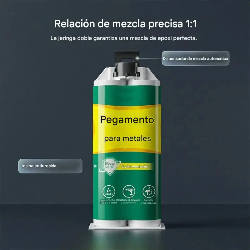 【Juego de 3 piezas】 28 € 🔥🛠️Pegamento reparador de metal AB de alta resistencia