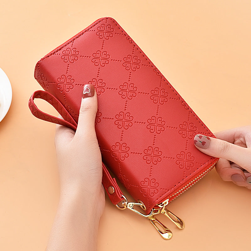 👜✨🔥【45% OFF】Dugi novčanik s dvostrukim patentnim zatvaračem i velikim kapacitetom, dvostruki sloj