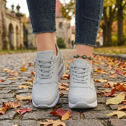 👟【36-43】Wsuwane trampki na koturnie w dużych rozmiarach – Lekkie, codzienne buty na platformie – Wygodne buty do chodzenia i ćwiczeń