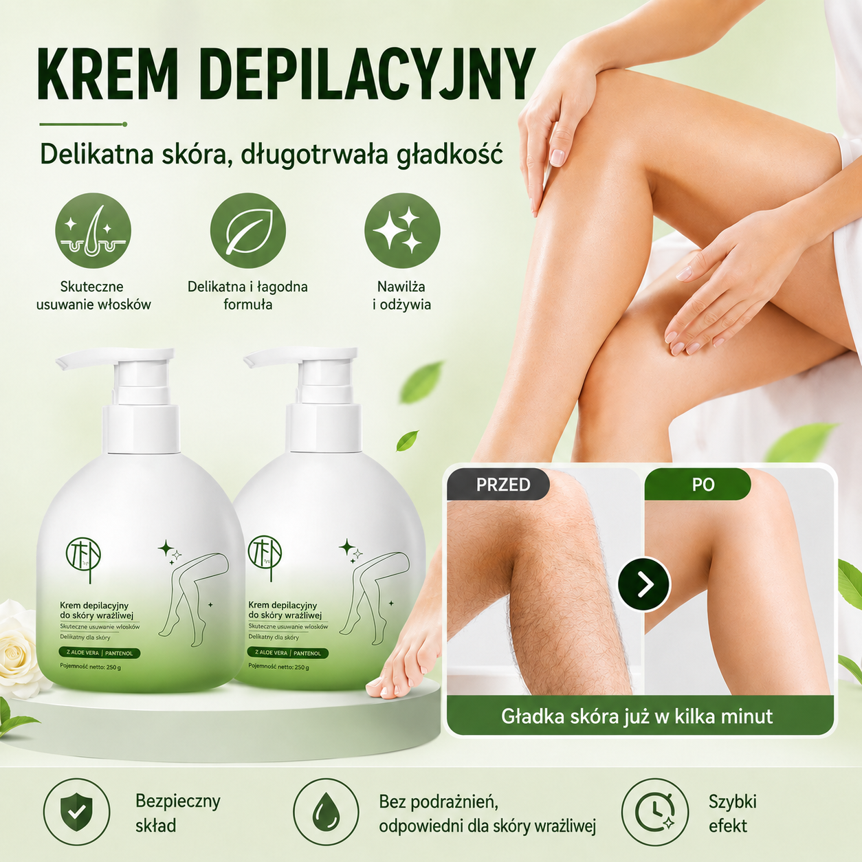 ✨Delikatny i łagodny dla skóry zestaw do depilacji włosków | Oferta limitowana czasowo🎁