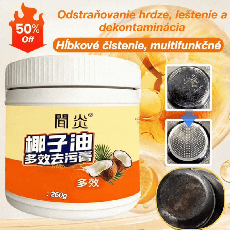 【Kúpte 1 a získajte 1 zadarmo】Multifunkčný čistiaci krém do domácnosti na odstraňovanie oleja, hrdze a vodného kameňa.