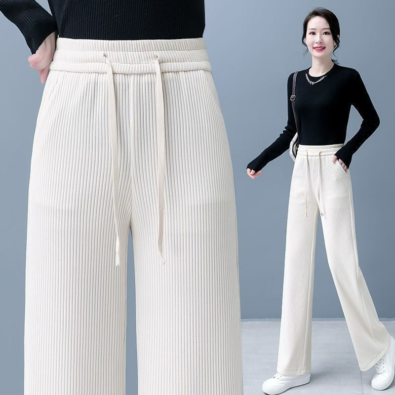 🔥【Compre uno y llévese otro gratis】 👖Nuevos pantalones casuales de terciopelo con perneras anchas, muy cómodos de usar.