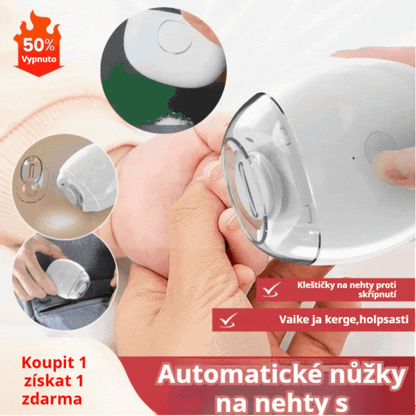 💅 Kúpte 1 kus a získajte 1 zadarmo! ✨ Automatický pilník na nechty (1 kus), pre bezpečnú a šetrnú starostlivosť o nechty 👶🔧