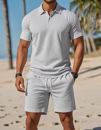 【S~3XL】Muški set koji se sastoji od majice kratkih rukava i kratkih hlača, savršen za ležerne praznike.