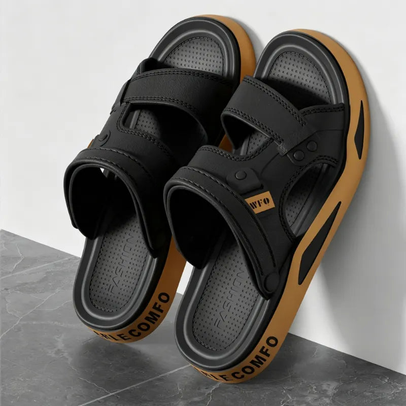 👍【50% de descuento】Nuevas sandalias antideslizantes de talla grande para hombre (modelo 2026) – Ideales para exteriores, la playa y uso en interiores.