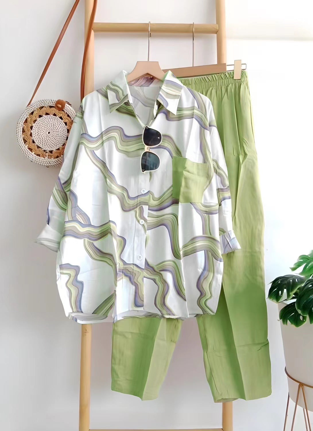 🔥 【 rabat 50%】💖【L-4XL】 🌸 prosty bawełniany zestaw codzienny na wiosnę i jesień, uniwersalny do noszenia na co dzień oraz do pracy