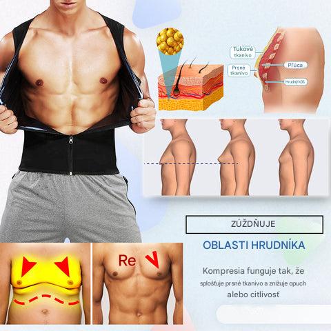 【S-4XL】Pánska vesta na zips s možnosťou korekcie brucha