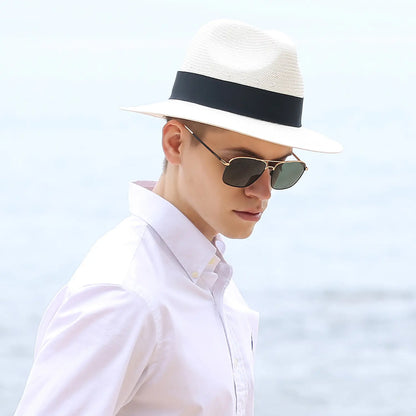 🌿 【Compre 1 y obtenga 1 gratis】【56-58 cm】Sombrero moderno e informal tejido a mano con estampado de palmeras para hombres y mujeres