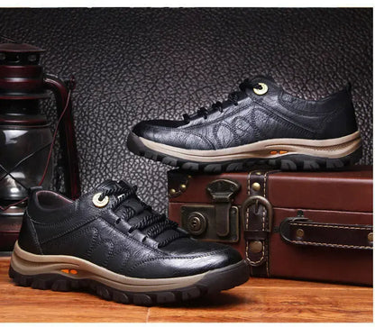 👞【39–48】Męskie casual skórzane buty: miękka skóra oraz antypoślizgowa, wytrzymała podeszwa.