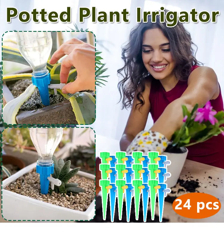 🌺【24 piezas】🌹🍂Sistema de riego por goteo automático, ideal para plantar flores, perfecto para jardines y plantas en macetas.