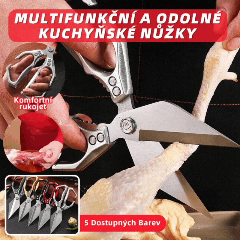 🔥【Dobírka】🔪✂️Časově omezená akce🔥Multifunkční a odolné kuchyňské nůžky