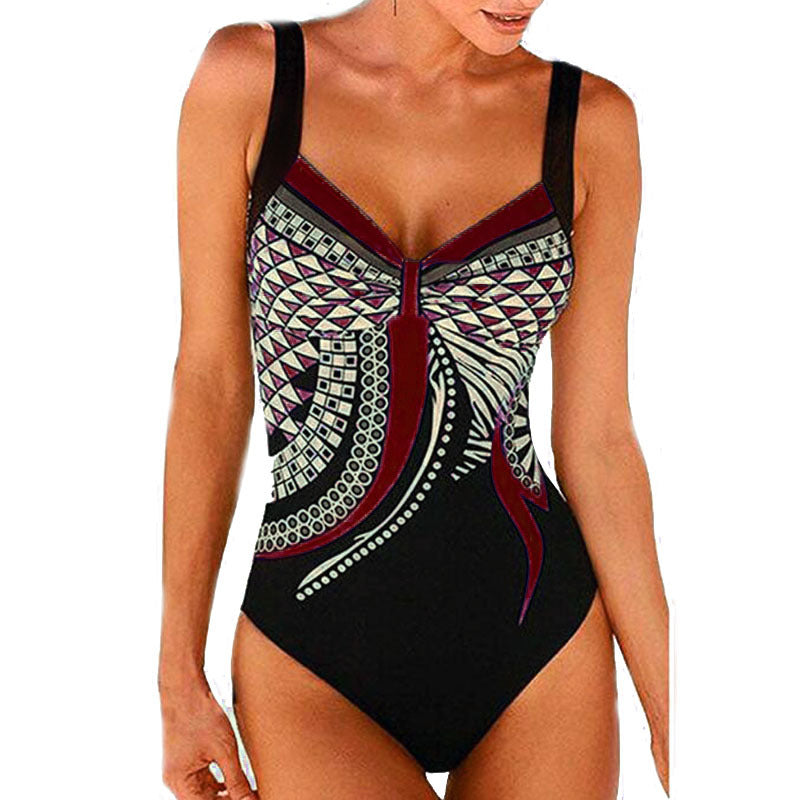 🩱🏊‍♀️  nový retro jednodielny plavkový kostým s potlačou【S-3XL】