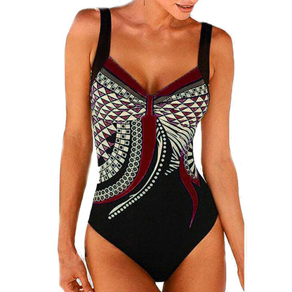 🩱🏊‍♀️  nový retro jednodielny plavkový kostým s potlačou【S-3XL】