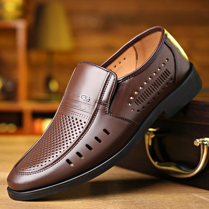 👟🌹【38-44】✨2025 nuevos zapatos casuales de cuero para hombre: cómodos y transpirables