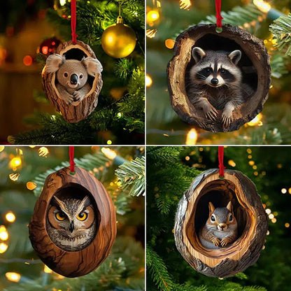 【Zestaw 10 sztuk】🎄 Ozdoby choinkowe z figurkami zwierząt — Wiszące ozdoby zwierzęce