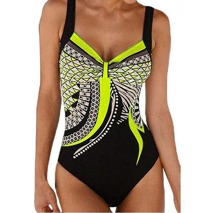 🩱🏊‍♀️  nový retro jednodielny plavkový kostým s potlačou【S-3XL】