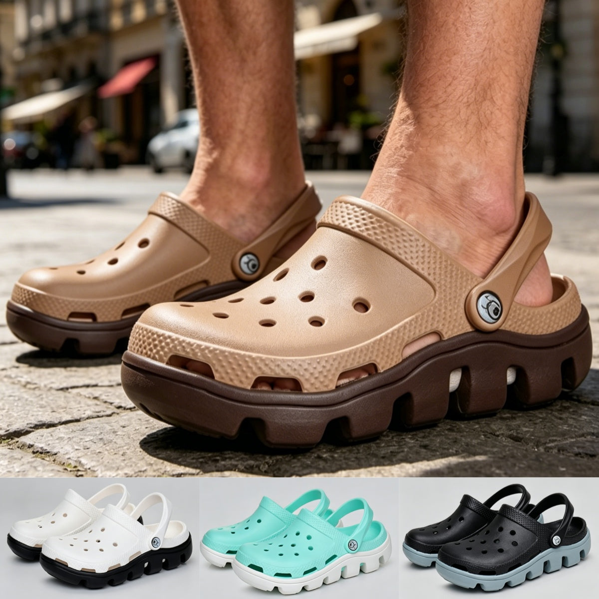 🔥Hit Sprzedaży 【Rabat 50%】✨ 【35-46】👟2026 z grubą podeszwą, antypoślizgowe, na plażę i spacery, uniseks