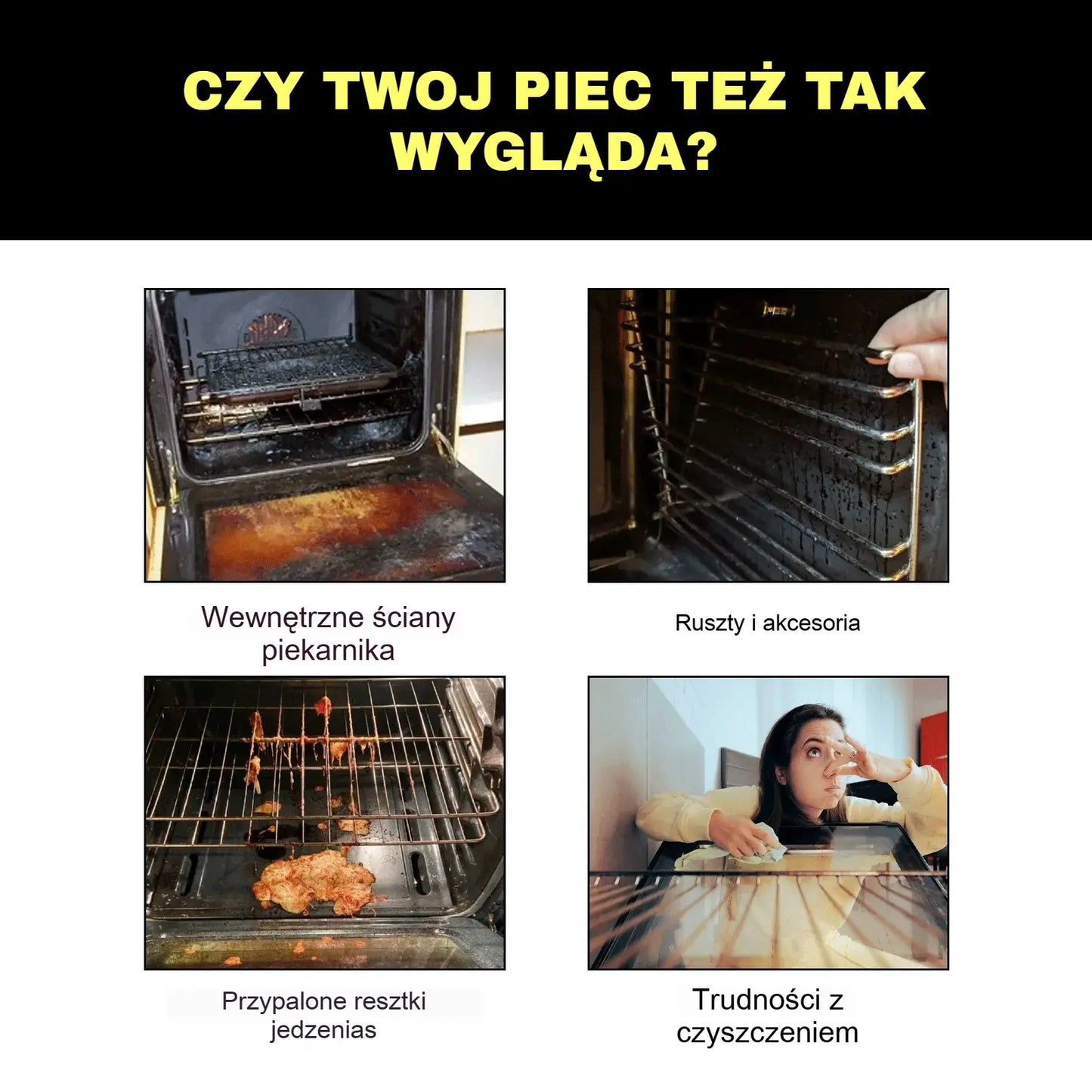 🧼【2 sztuki za 119 zł】Wydajny spray do czyszczenia piekarników i grilli, łatwo usuwa tłuszcz oraz resztki jedzenia, nie wymaga szorowania