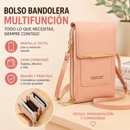 📢 ¡50 % de descuento! Bolso de piel auténtica para mujer compatible con pantallas táctiles.
