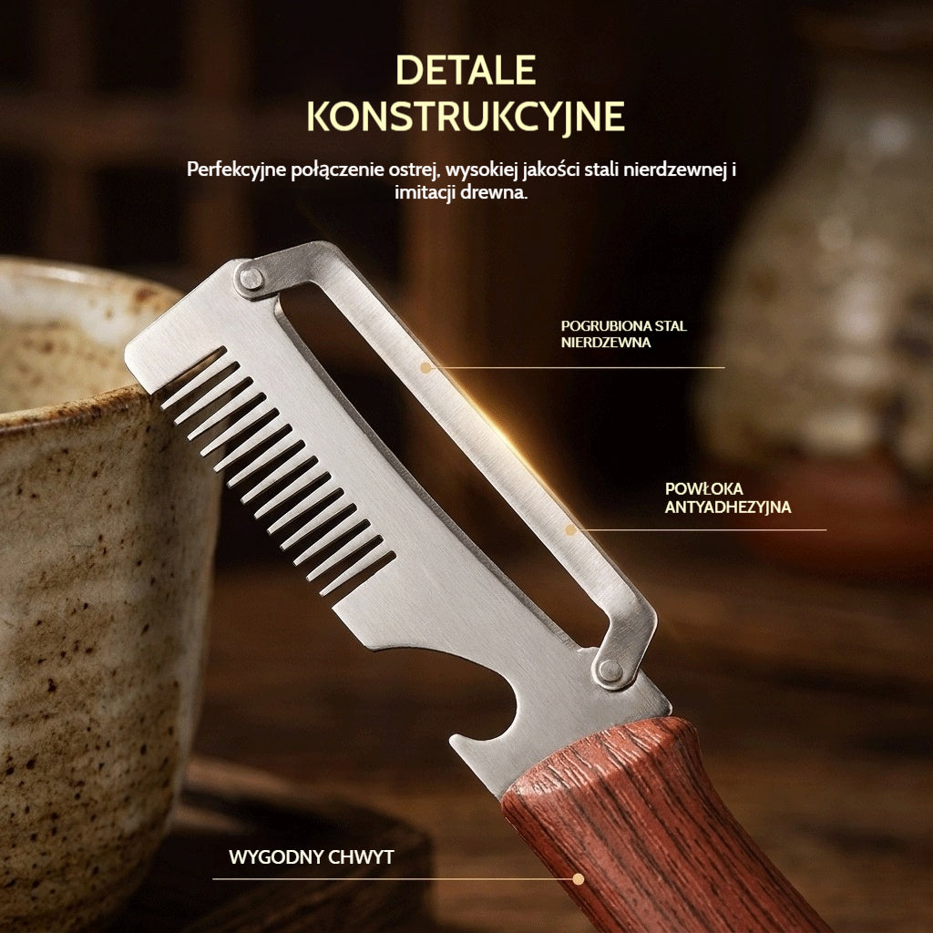 ✅Kup 1, weź 1 za darmo (2 sztuki) 🧅🔪 Wielofunkcyjna obieraczka kuchenna 3 w 1: Obiera, tnie i otwiera butelki! 🔥