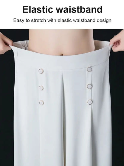 🔥【Rabat 50%】👖【M-5XL】Modna damska szeroka spódnica o wysokiej talii i lekkim falbanem