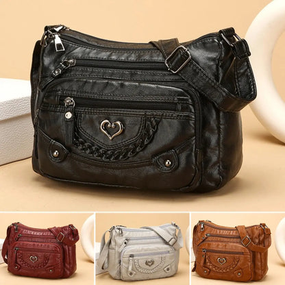 💐50% POPUSTA! 🎁Ženska mekana PU torba preko tijela – Više džepova za savršenu organizaciju 👜🔑