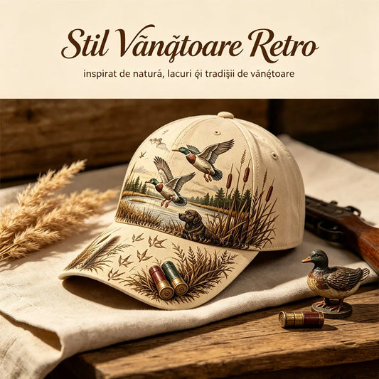 【Estilo retro americano】Gorra de béisbol «Duck Hunting Wild & Ready», estampado gráfico de caza de patos, ajustable, estilo *vintage* para actividades al aire libre (5 colores) ✨