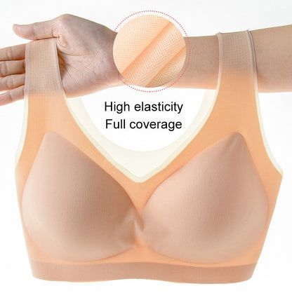 💕🎁【1 set 3 piese】2025, sutien push-up din mătase de gheață fără cusături