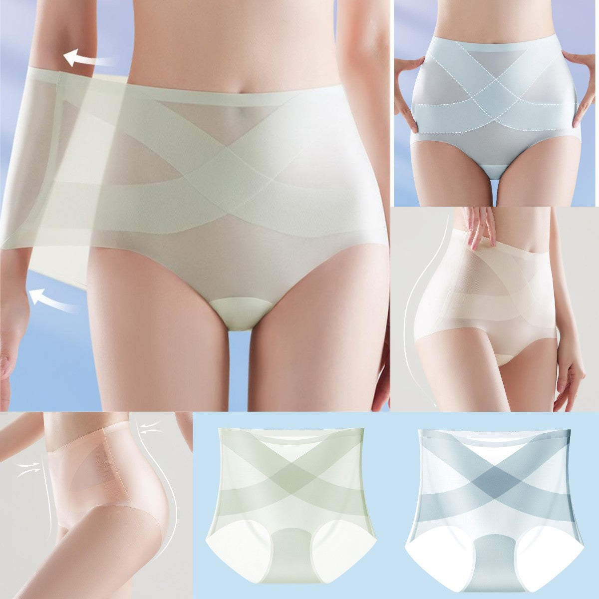 🔥🩲 (6 komada) Zadnji dan - 50% popusta - Novi dolazak Ice Bandage gaćica visokog struka bez šavova