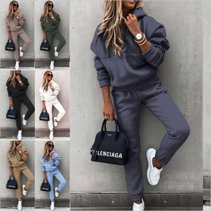 🍁🍂【40-80kg】 Stylová dvoudílná sportovní mikina s dlouhým rukávem, ležérní, stylová a pohodlná, ideální pro každodenní nošení venku.