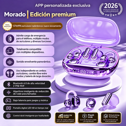 Auriculares inalámbricos GT699S 6 en 1 con múltiples estilos y estuche de emergencia ✨