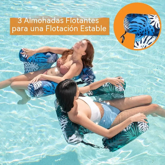 🏊¡Gran oferta de verano con un 60% de descuento 💺 Silla flotante inflable: cómoda, estable y perfecta para relajarse en el agua 🌊