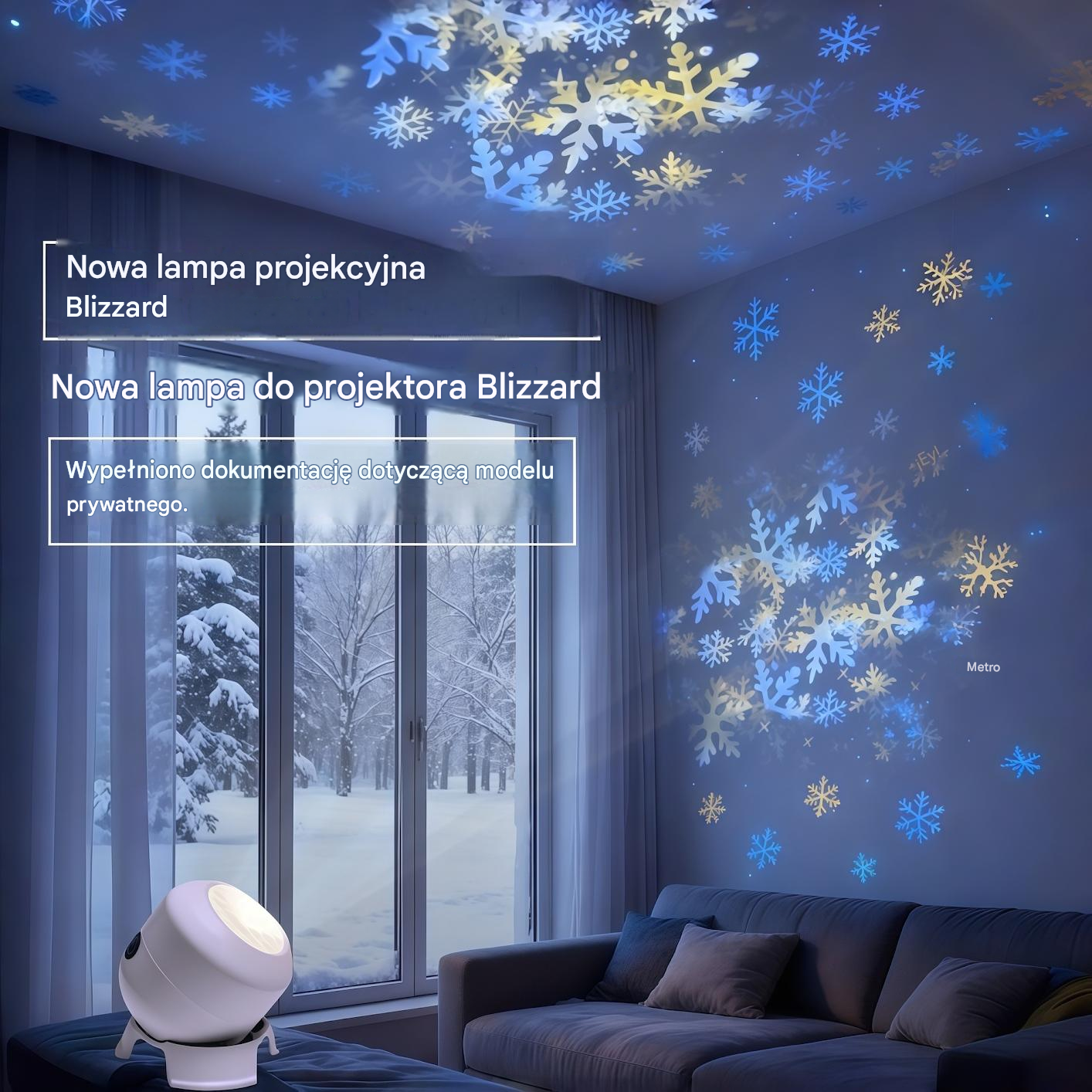 obrotowy projektor led dynamiczny