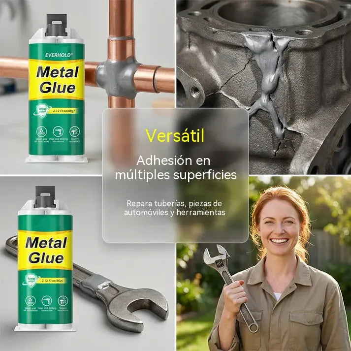 【Juego de 3 piezas】 28 € 🔥🛠️Pegamento reparador de metal AB de alta resistencia