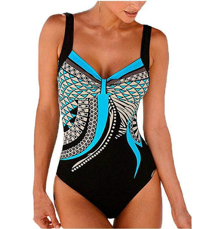 🩱🏊‍♀️  nový retro jednodielny plavkový kostým s potlačou【S-3XL】