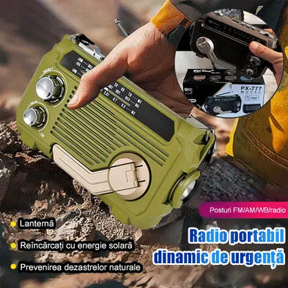 📟📶Radio de emergencia portátil con carga manual y luz LED