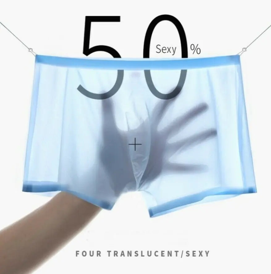 🔥【Kup 3 dostań 3 za darmo】🩲 Oddychająca bielizna z lodowego jedwabiu dla mężczyzn, elastyczne, nie krępują ruchów【40-90kg】