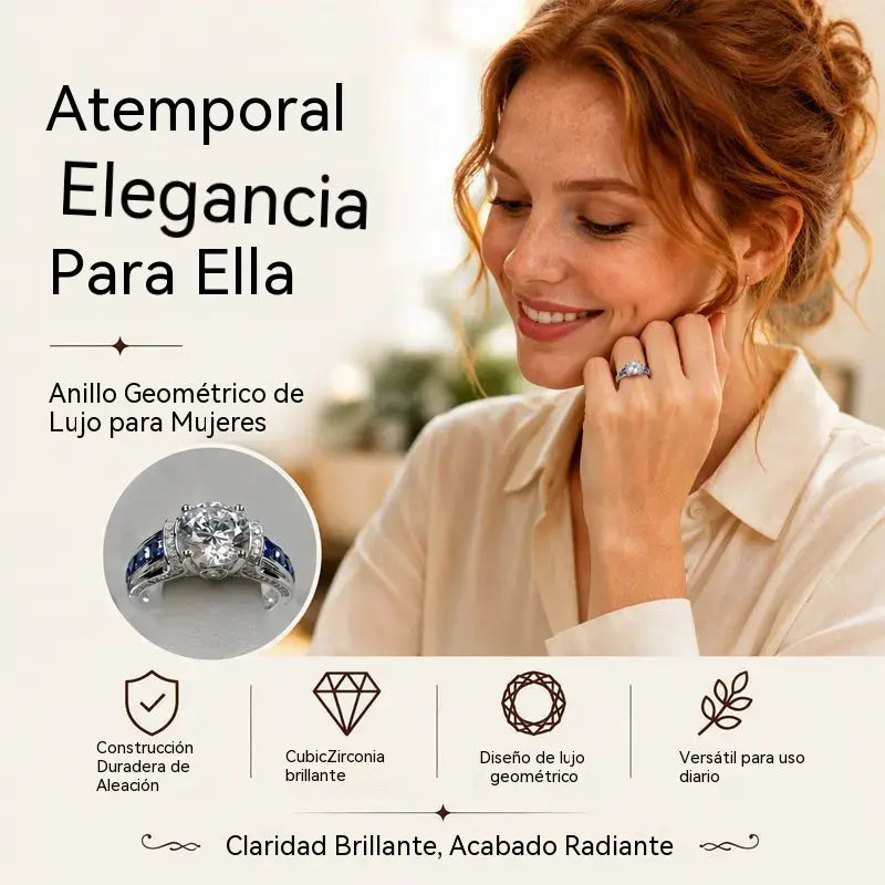 🔥【compre uno y llévese otro gratis】✨ Elegante anillo de cóctel con circonita cúbica: un diseño deslumbrante para iluminar momentos especiales.